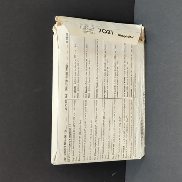 Simplicity 7021 Vintage Women's Uncut Shoulder Pad Sewing Pattern Size One Sz - Picture 2 of 6